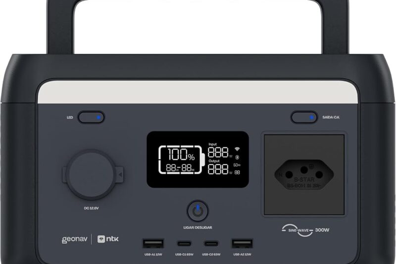 Estação de Energia Portátil Geonav 300W Wi-Fi por R$1.199: Vale a Pena?