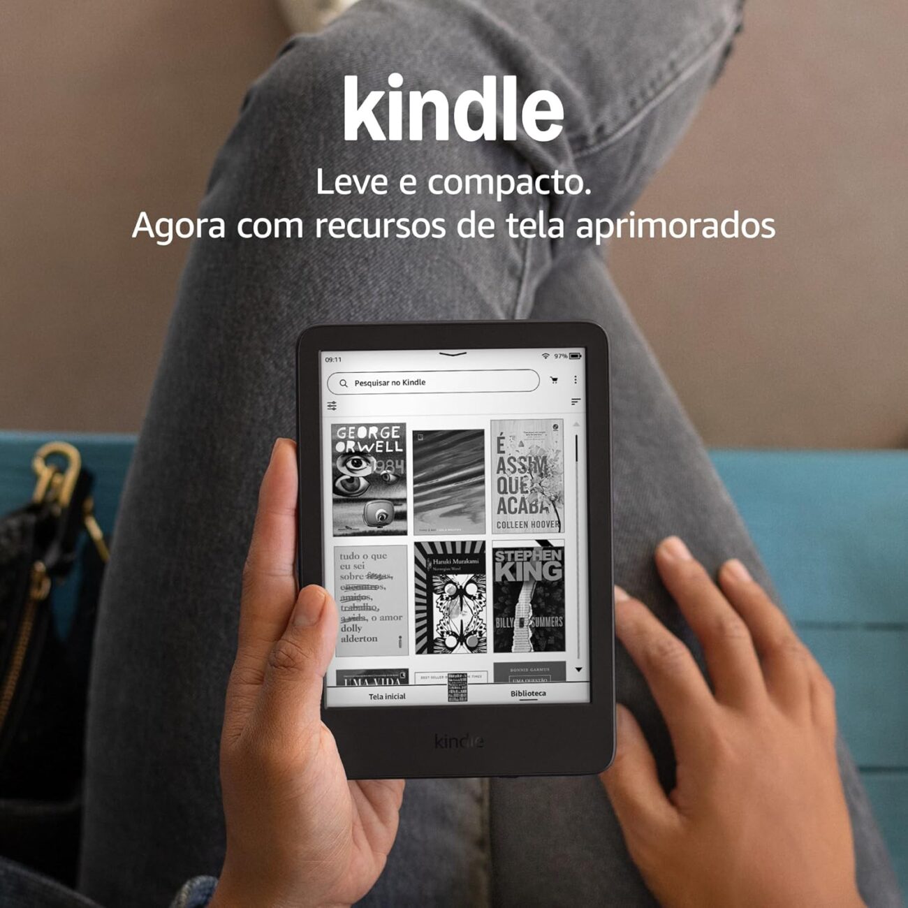 Kindle 16 GB de geração mais recente na cor preta